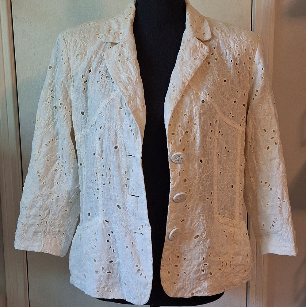 Ivory Eyelet Jacket